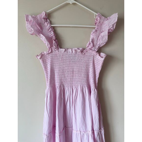 HILL HOUSE HOME Ellie Nap Dress Pink Gingham S Midi - Picture 5 of 10